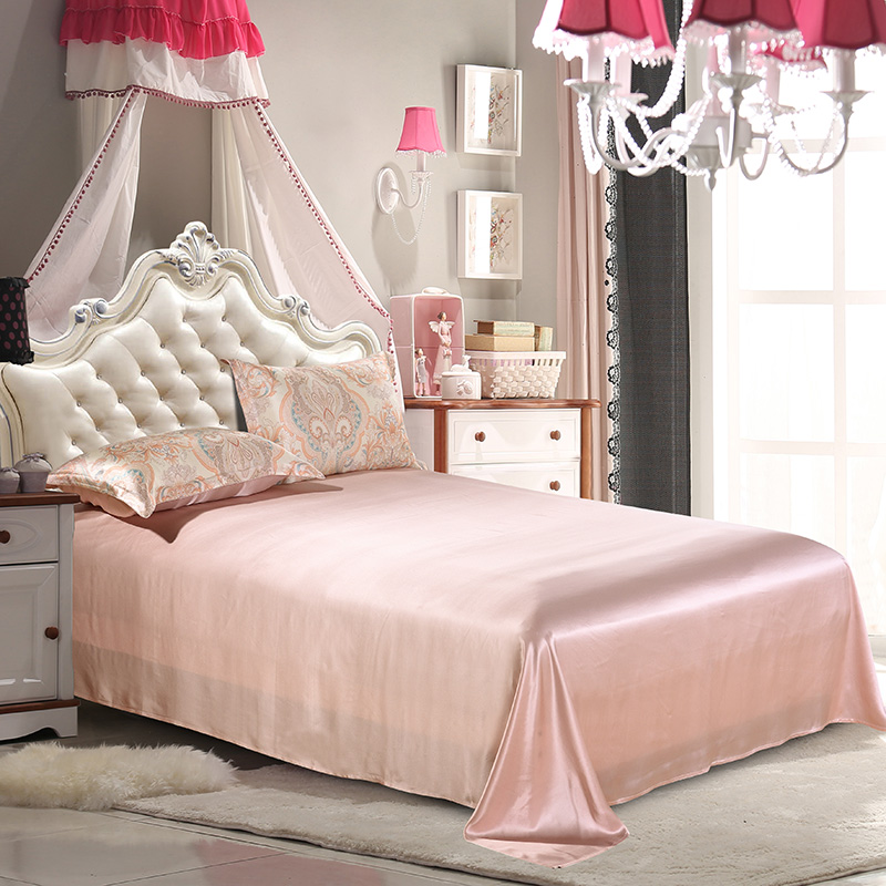 Комплект шелковый Luxe Dream Эстель 0719 E Estel кремово-розовый Евро
