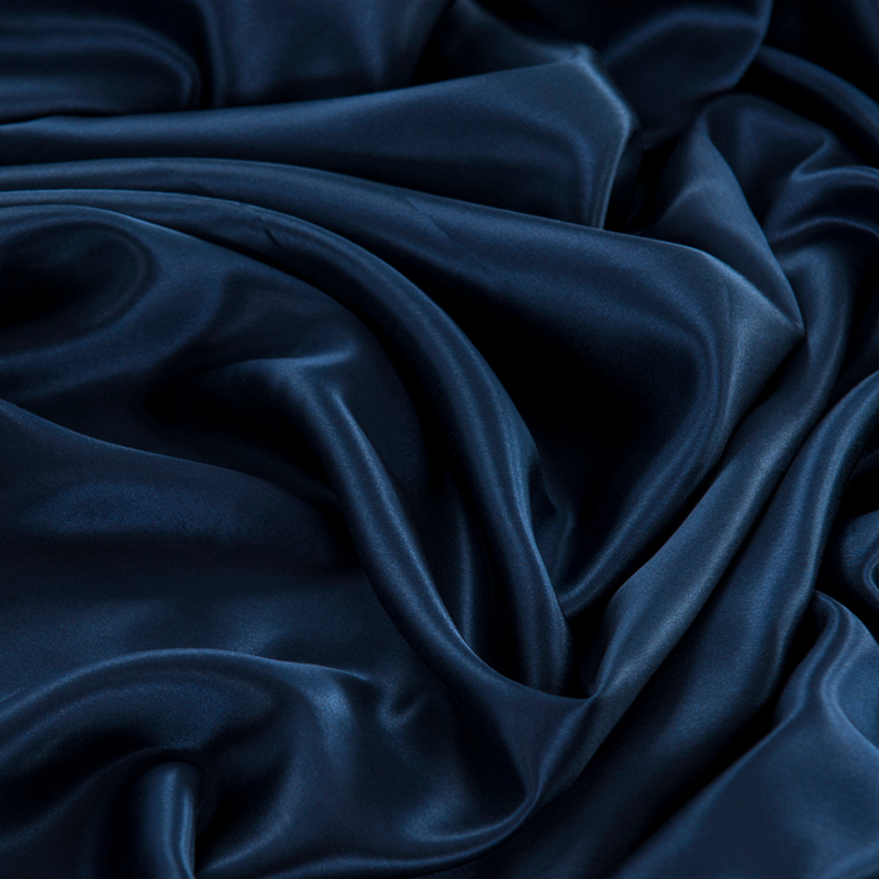 Комплект шелковый Luxe Dream Elite Blue 0201 E темно-синий сатин Евро