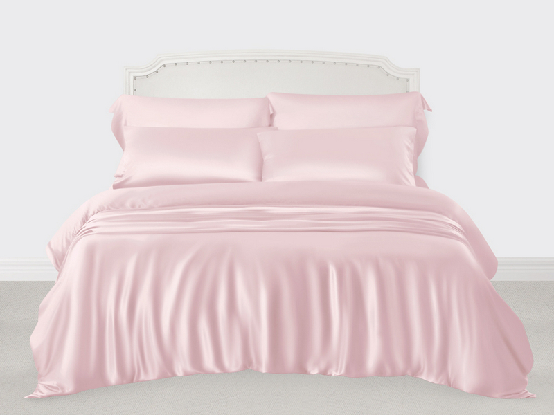 Комплект шелковый Luxe Dream Светло-Розовый 0723 Em сатин Евро-макси